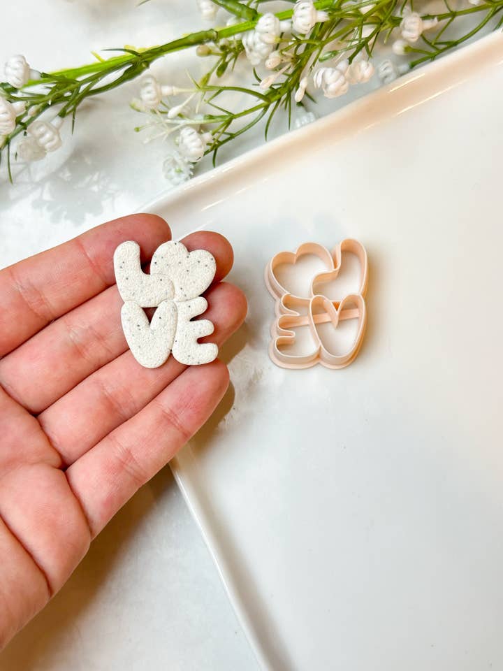 LOVE #2 Polymer Clay Cutter for wholesale by Tera Clay