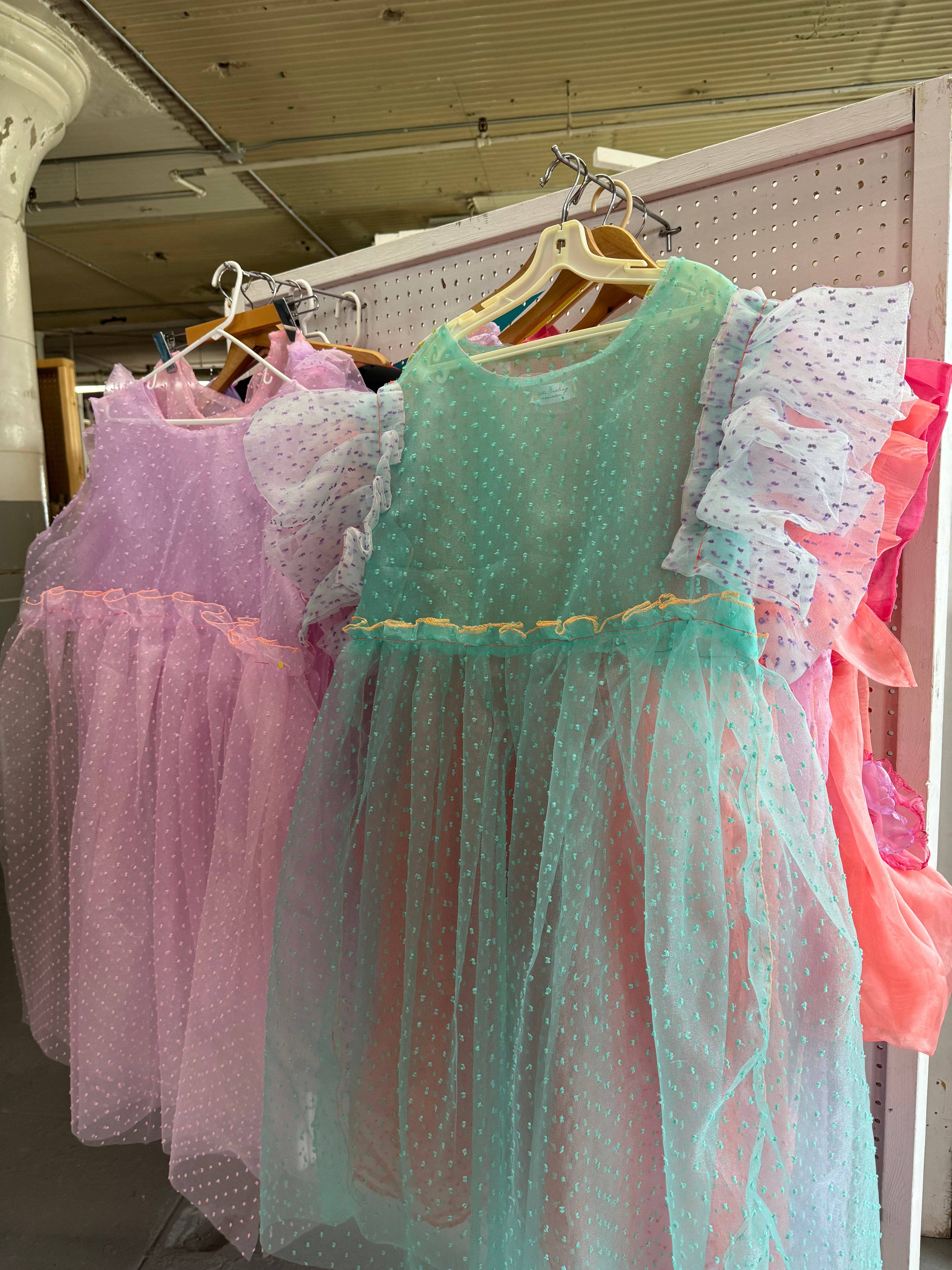 Hello Darling – wholesale Klänning – Barn – Mintgrön flytande klänning0