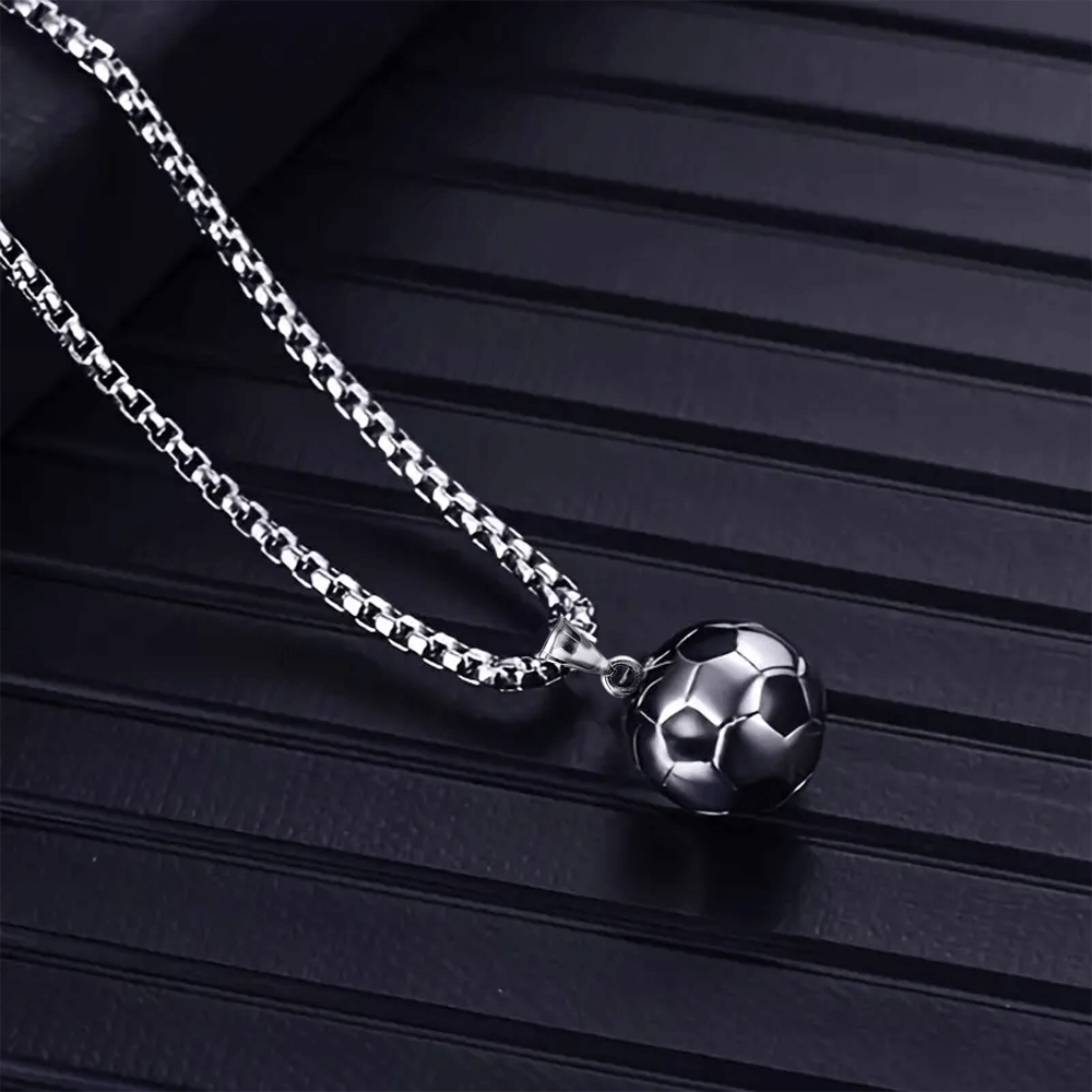 DINAWeb Srls – Großhandel Kette mit Anhänger/Charm – Halskette für Herren - Fußball.5