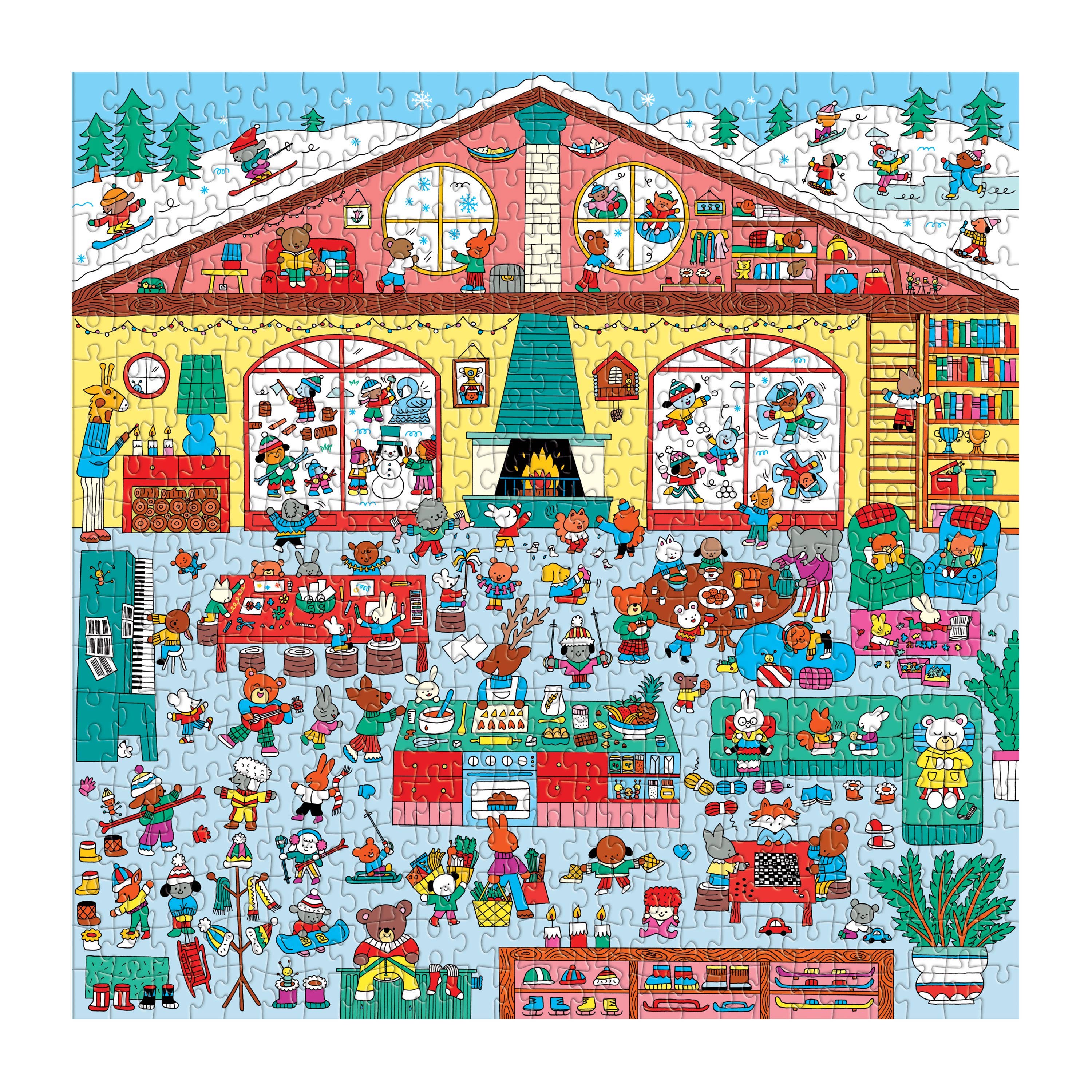 Chronicle Books - Wholesale Puzzle - Kids - Winter Chalet 500 Piece Search & Find Puzzle2