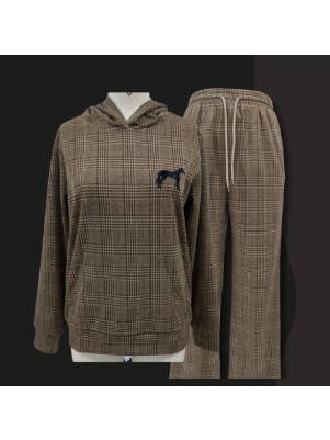 Rodeo Hippie - Wholesale Lounge Set - Women's - HORSE WITH NO NAME PLAID SWEAT SET (Pre-pack 2/2/2/1)