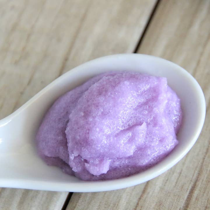 Sheabutter-Zuckerpeeling - Pflaumen-Mandel-Moscato 4,5 Unzen für den Großhandel von Moxy's Soapworks