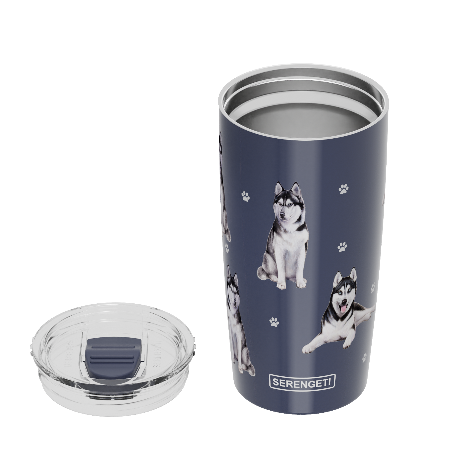 E&S Pets – wholesale Insulated mug/tumbler – 3D Printed - Siberian Husky - Tumbler, Leak-Proof, Durable1