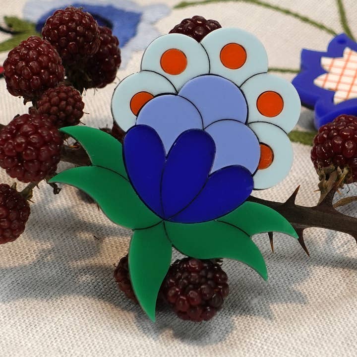 Alfinete Kaszuby Varsóvia Polaco Rose por atacado de MissJ Acrylic Couture