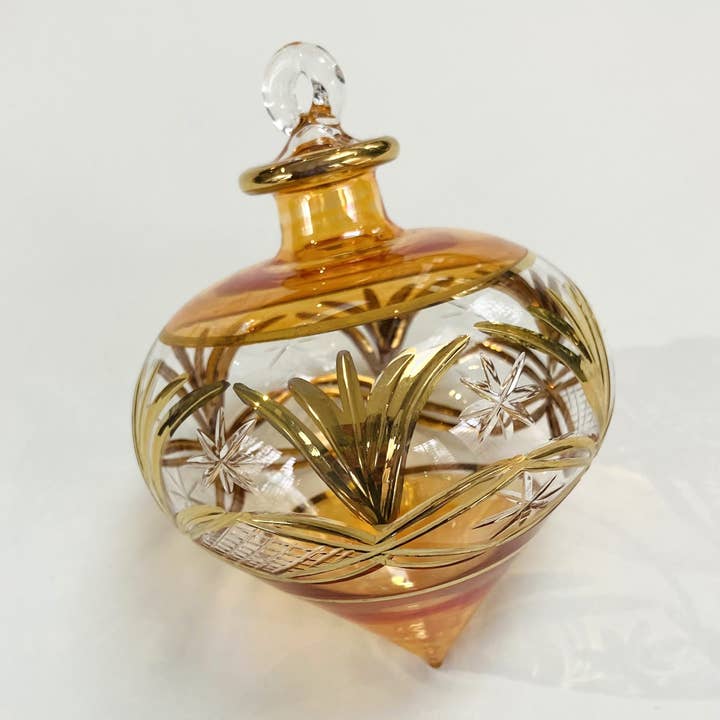 Dandarah - Wholesale Ornament - Blown Glass Ornament - Drop Amber