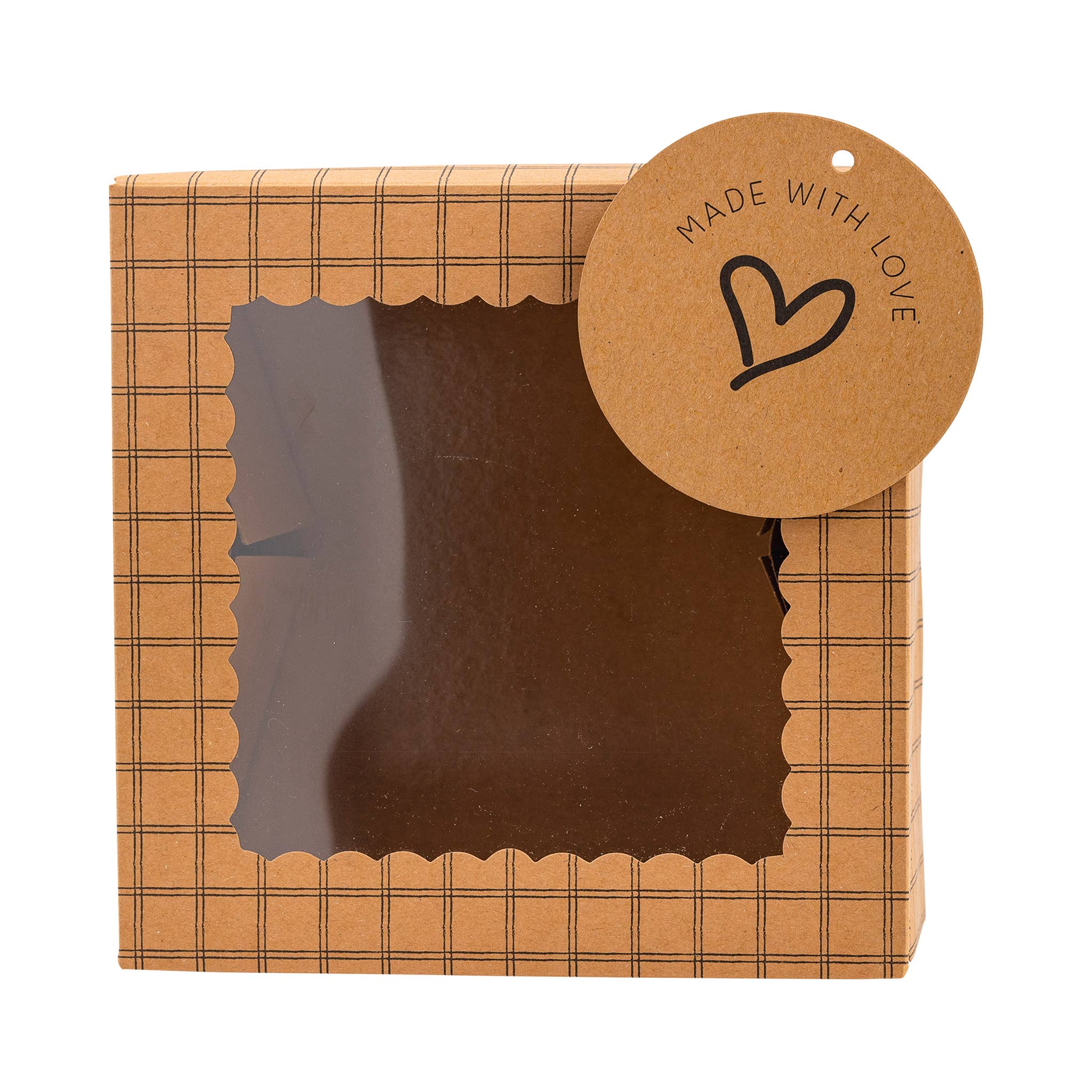 My Mind’s Eye - Wholesale Gift box - PEA1003 - Made with Love Kraft Cookie Box