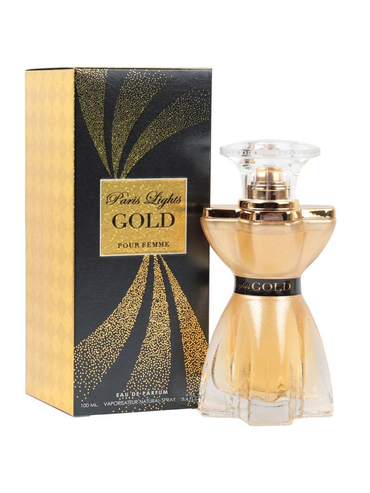 Paris Lights Gold Natural Spray Perfume For Women for wholesale by MYS Wholesale Inc