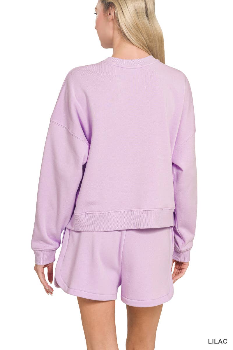 Vanilla Monkey – Engroshandel Loungesæt - Dame – Fleece langærmet sweatshirt og shorts sæt17