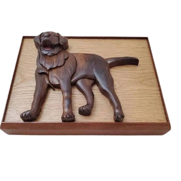 Positive Urns - Wholesale Pet Urn/Keepsake Box - Black Lab - Hand Crafted Wooden Dog Urn