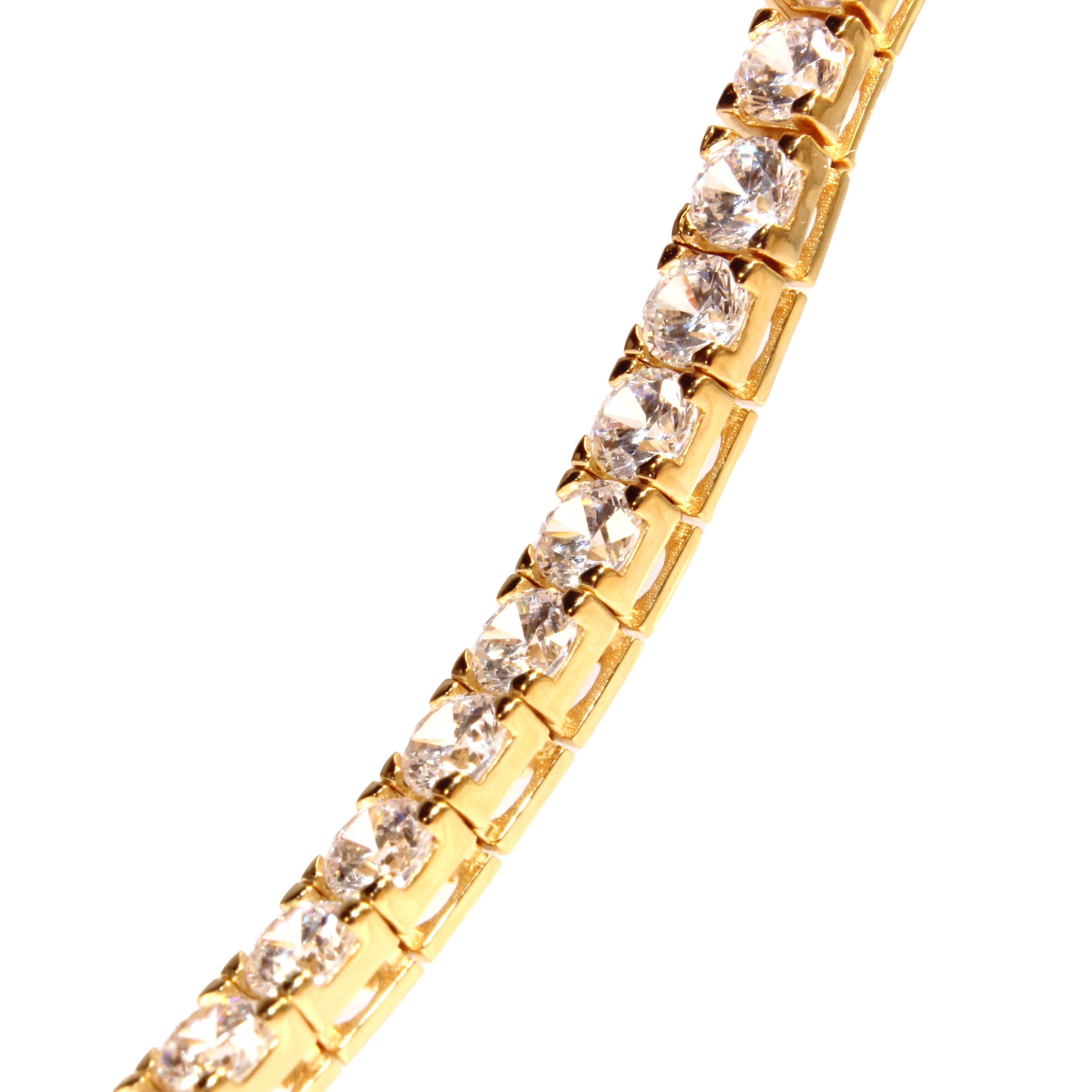 Alta Gioielli - Wholesale Tennis Bracelet - Handmade Tennis Bracelet in 925 Silver - White Stones3