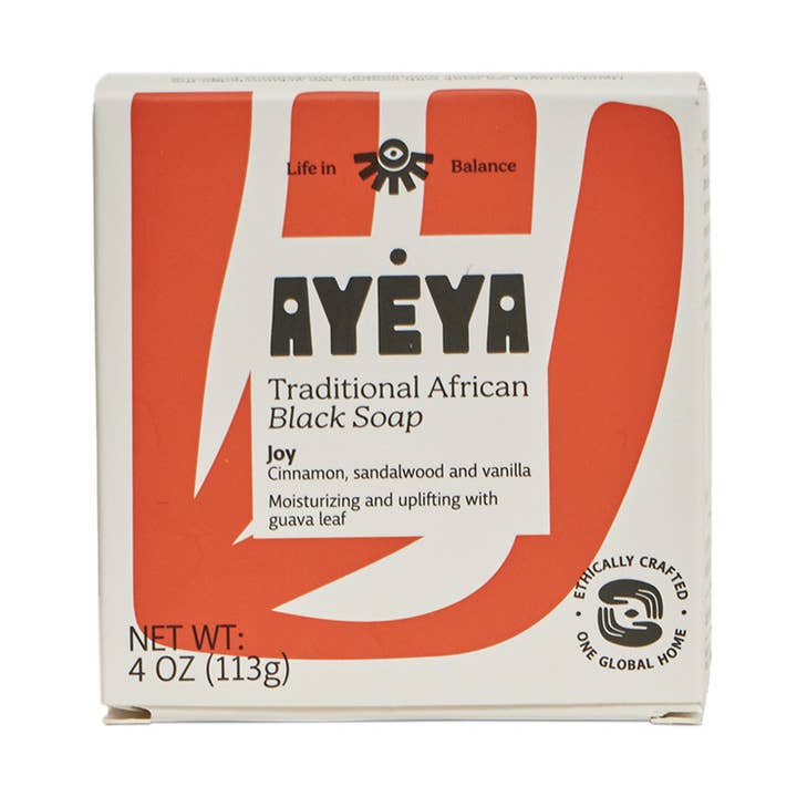 Traditional Joy African Black Soap Bar 4 oz. for wholesale by Ayéya