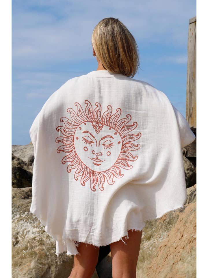 Meraki Beach - Wholesale Button Down Shirt - Women's - SUN GODDESS Beach Shirt3