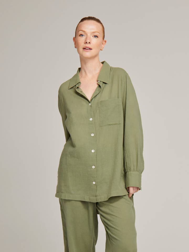 Camisa Midi - Rosemary por atacado de Nudea