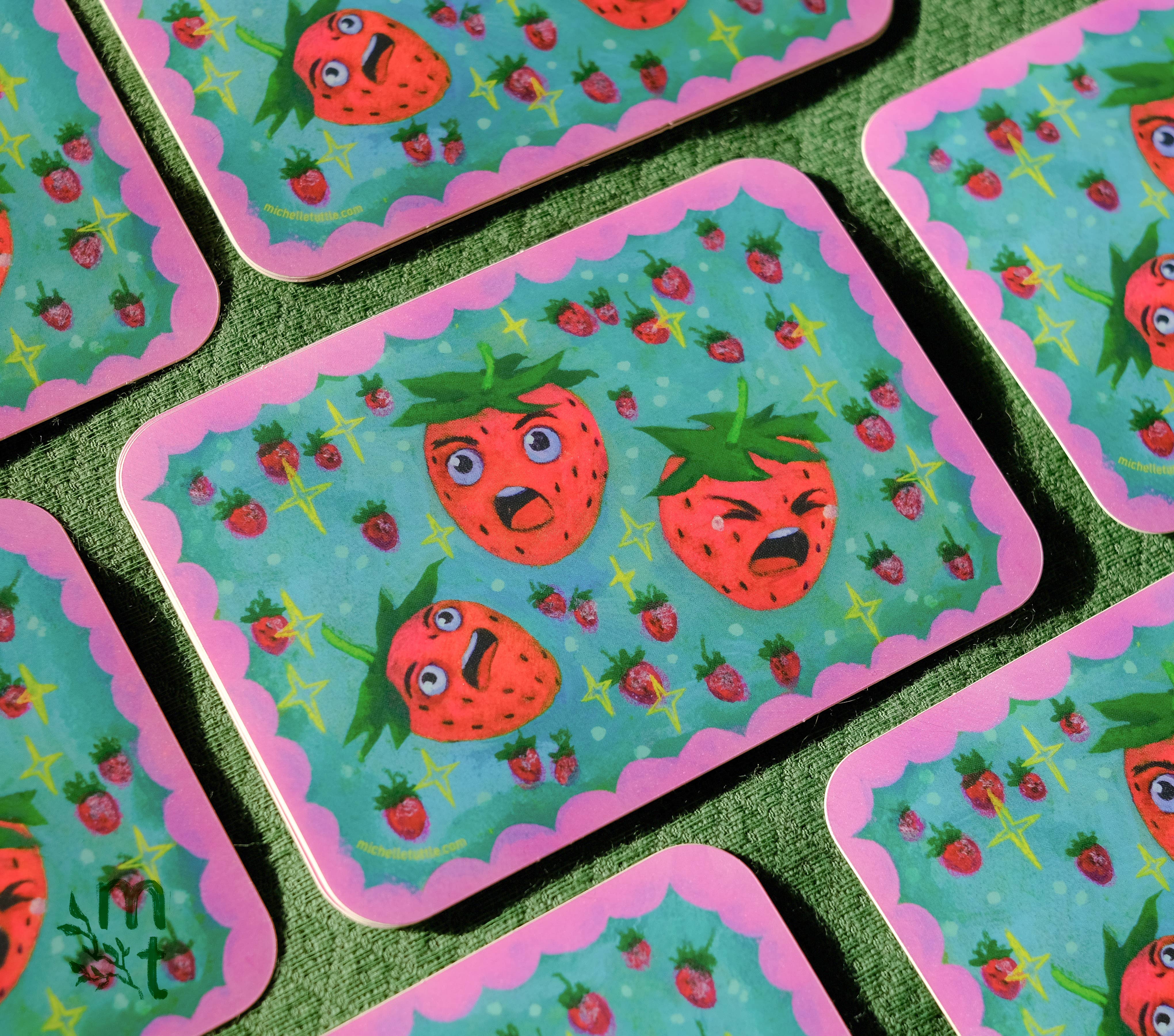 Michelle Tuttle Studio - Wholesale Sticker - Sour Fruit Series // Sour Strawberry2