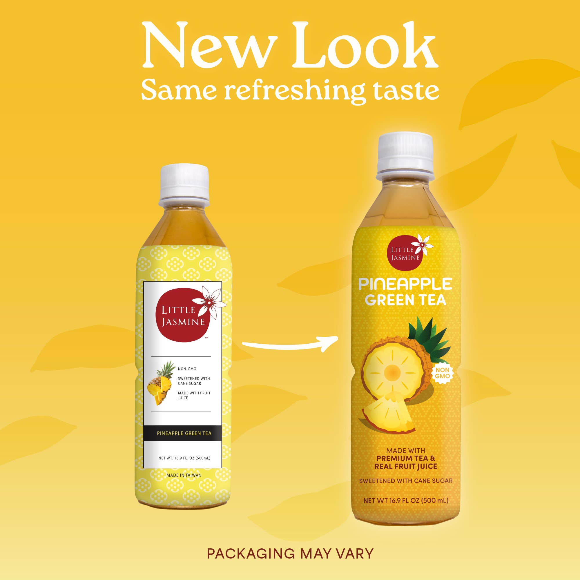 Arroyo Kitchen by Little Jasmine - Wholesale Iced Tea - Pineapple Green Tea, 16.9 fl oz - Fruit Tea RTD Beverage1