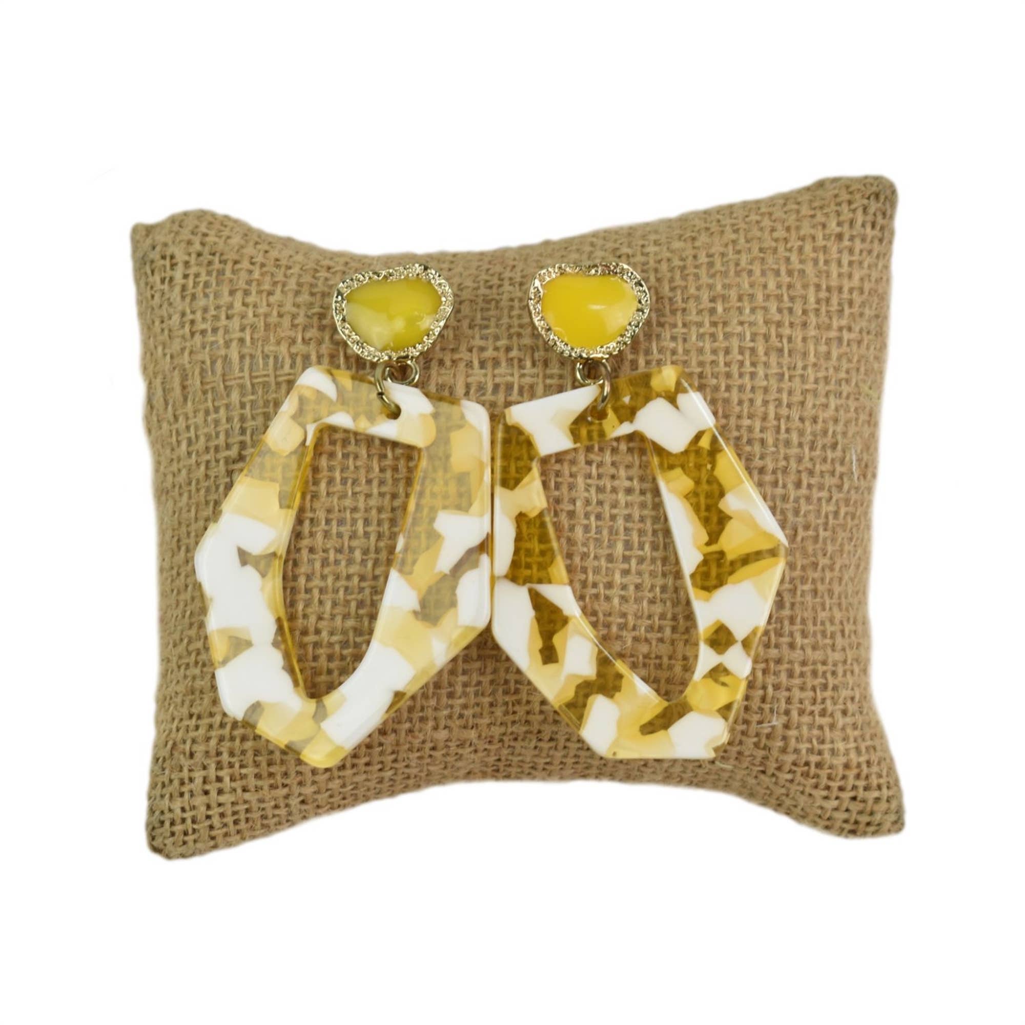 David Christopher's Collection - Wholesale Dangle Earrings - 2.25" Kayla Earrings in Yellow