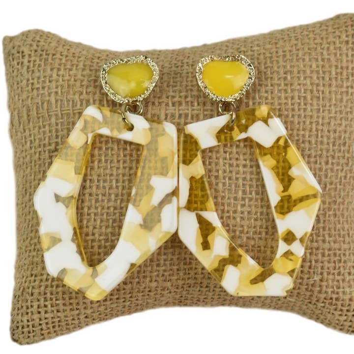 David Christopher's Collection - Wholesale Dangle Earrings - 2.25" Kayla Earrings in Yellow0