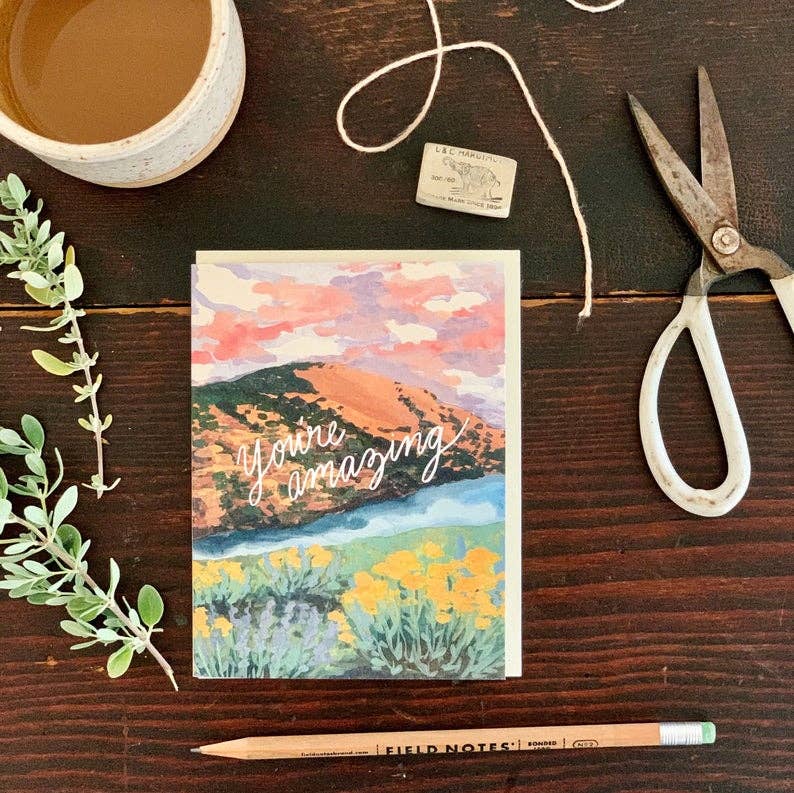 Little Salt Wagon - Wholesale Everyday Greeting Card - You're Amazing Nature Landscape Greeting Card1