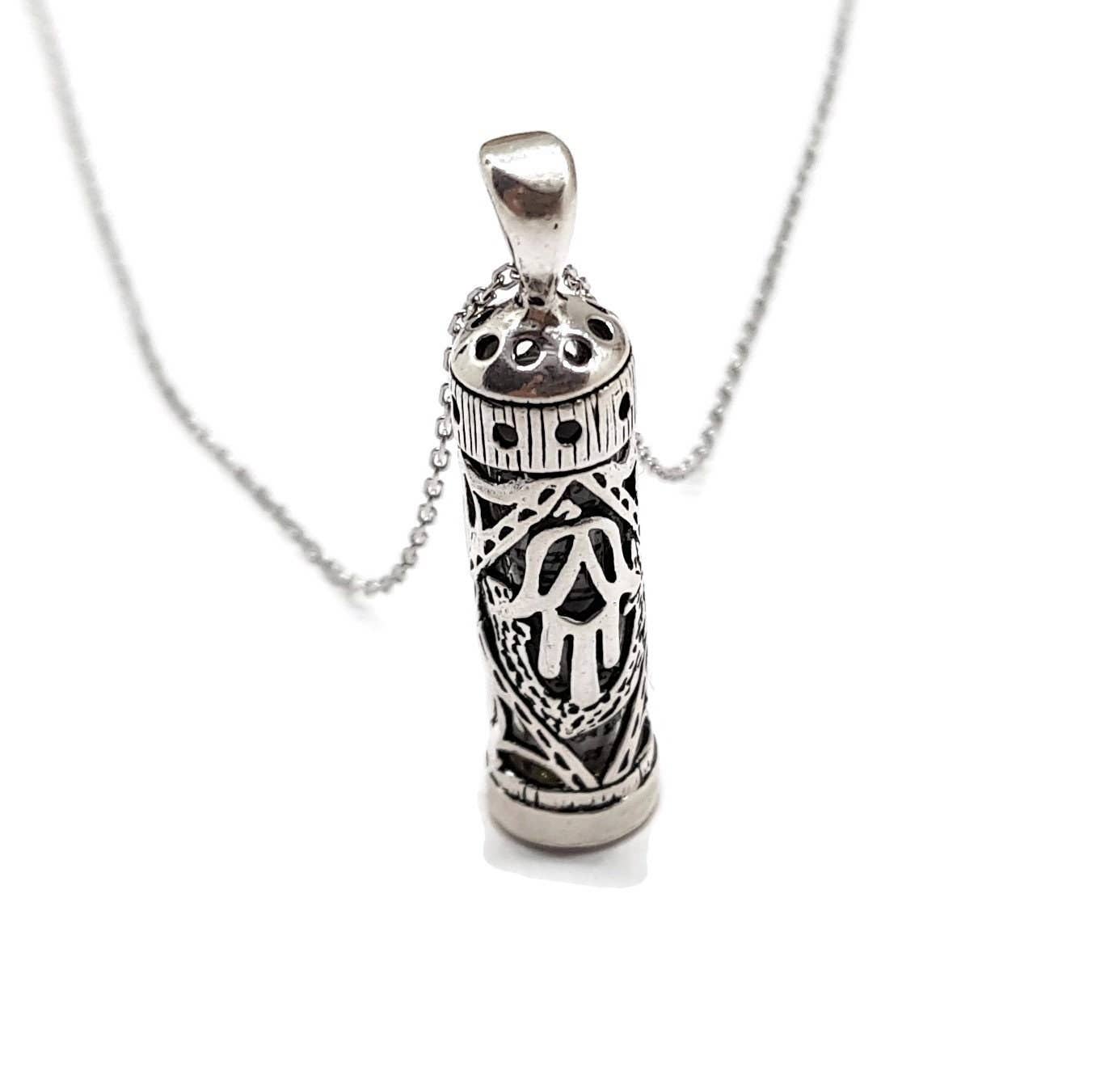 MYSTIC JEWELS - Wholesale Pendant/Charm Necklace - Sterling Silver Mezuzah Pendant Hamsa (Hand of Fatima)2