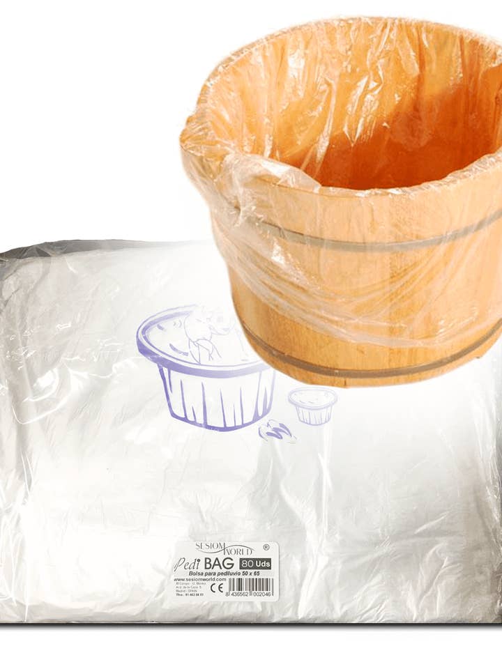 PEDIBAG. PEDILUVIO 80ud special plastic bags for wholesale by sesioMWorld - M·O·I Professional