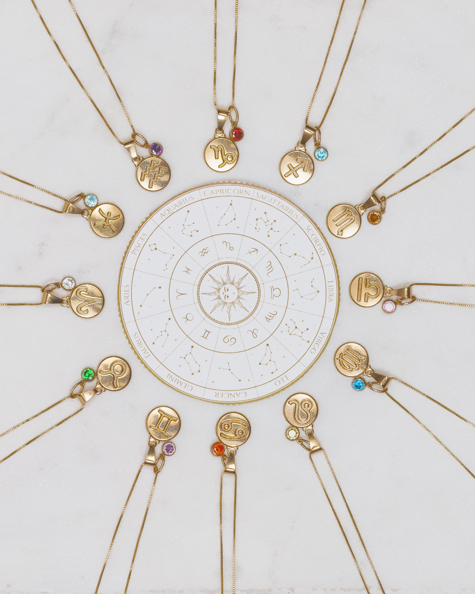 ERIJEWELRY - Venta al por mayor Collares con colgantes/abalorios - Collar del zodíaco Aquarius4