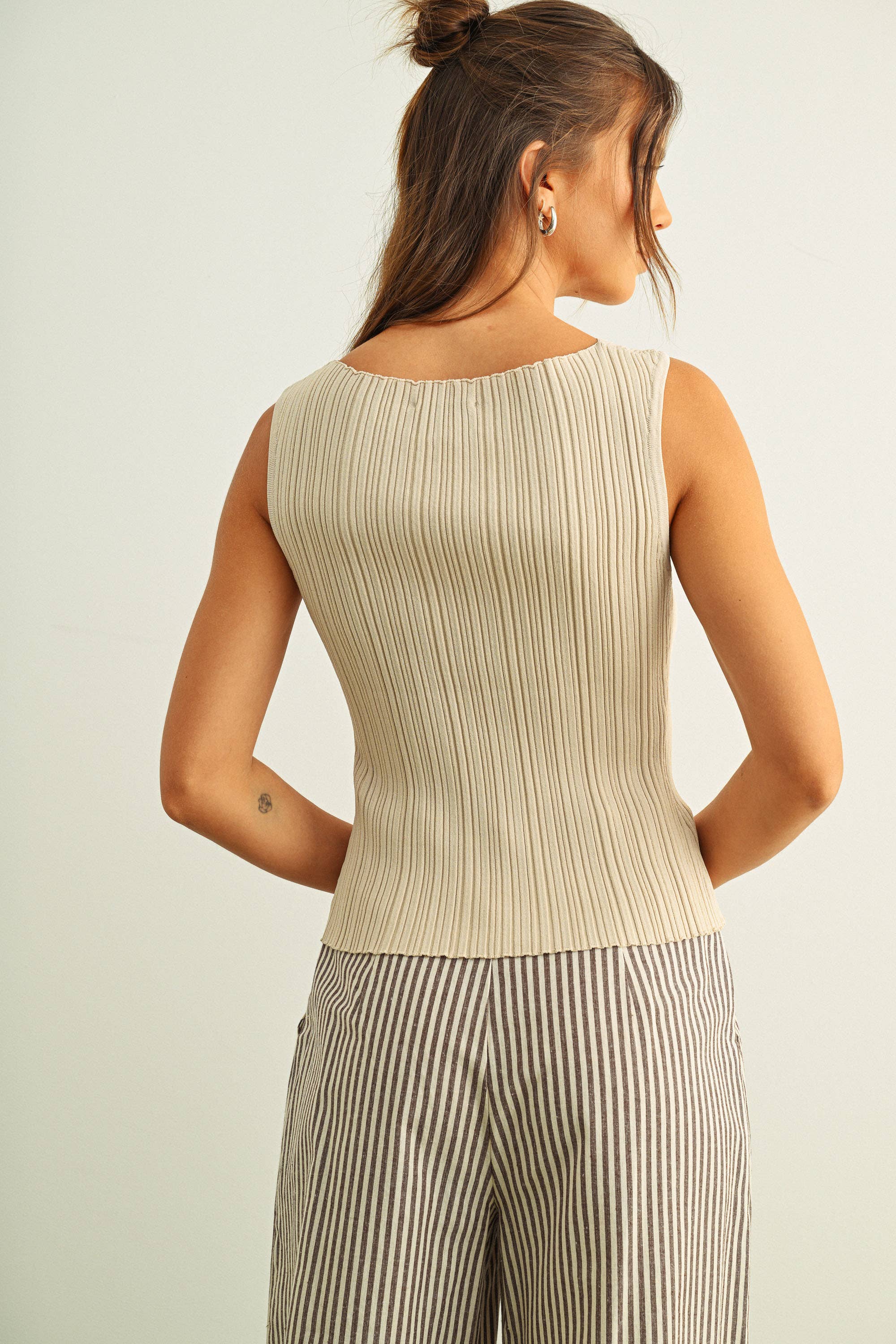 MIOU MUSE - Wholesale Knit Top - Women's - T3779   VISCOSE RIBBED KNITTED TOP37