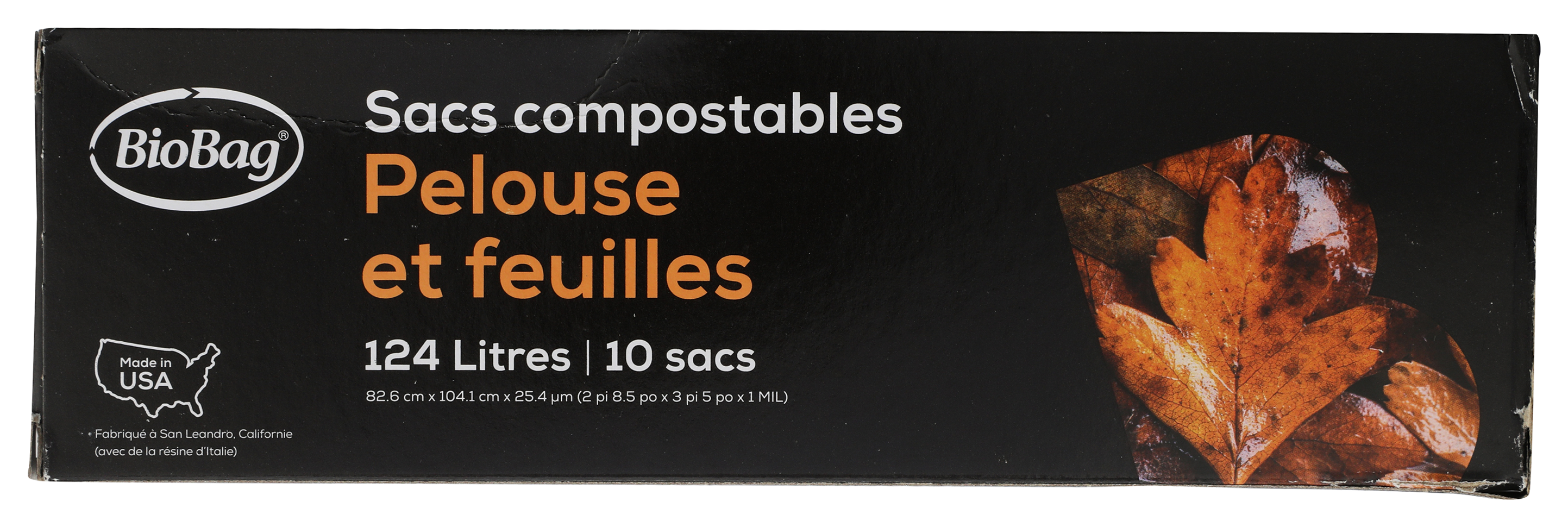 BioBag America Inc - Vendita all'ingrosso Attrezzi da giardino - Borsa normale BioBag 100% Lawn & Leaf da 10 ct (120 in totale)5