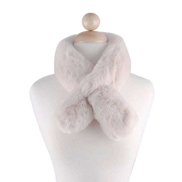 bellachic - Wholesale Scarf - Women's - FAUX FUR PULL THROUGH SCARF