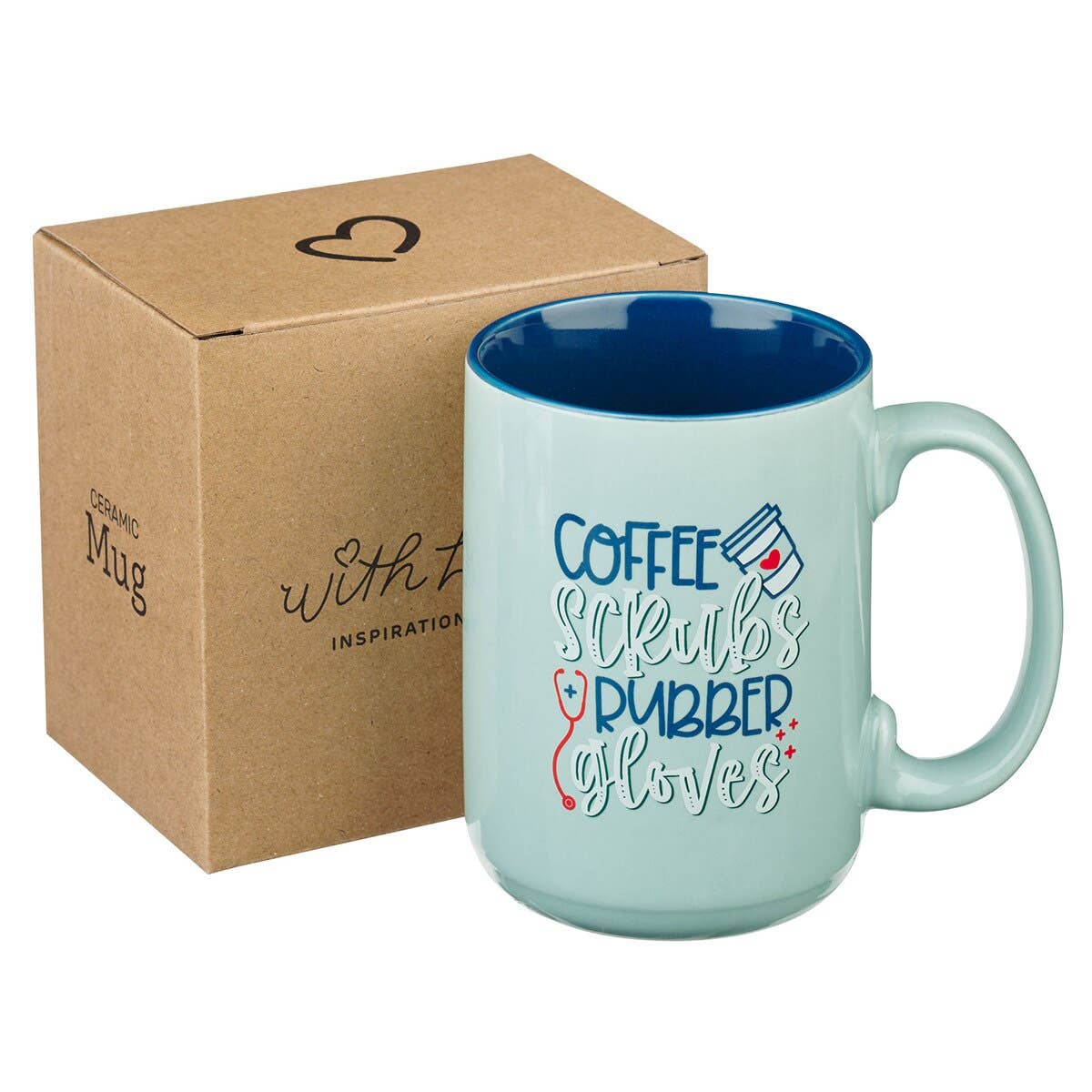 Christian Art Gifts - Wholesale Coffee Mug - Mug Teal Nurse - Coffee, Scrubs1