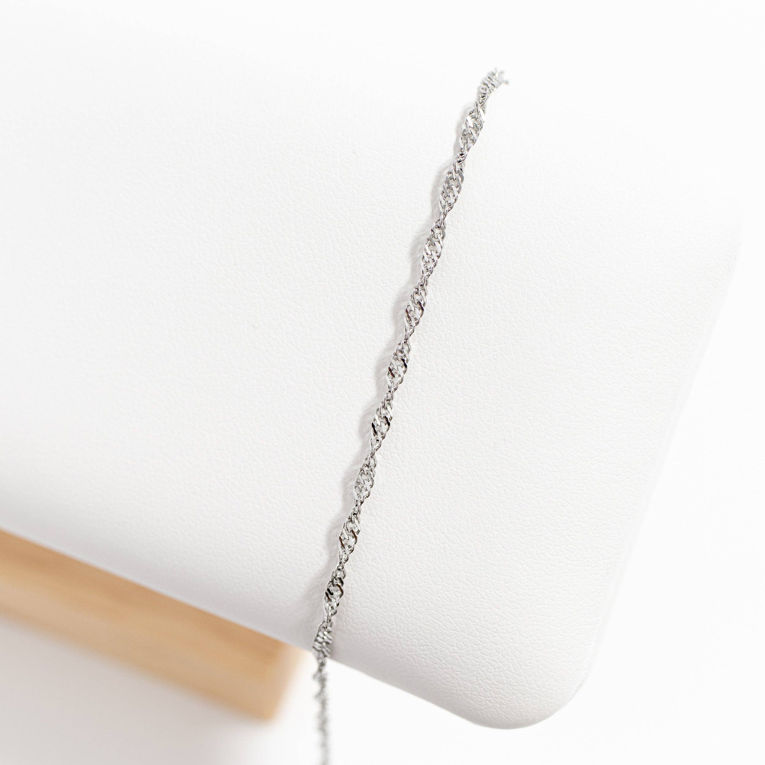 WJW - Wholesale Link & Chain Bracelet - 18K Gold PVD Stainless Steel Singapore Chain Bracelet6