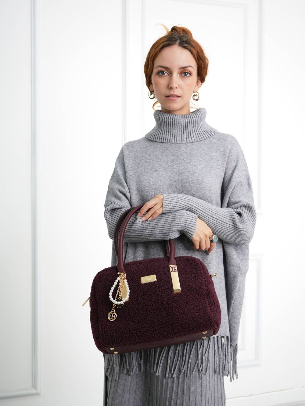 Bessie London – wholesale Tote bag – Women's – COSY LUXE TOTE BAG2