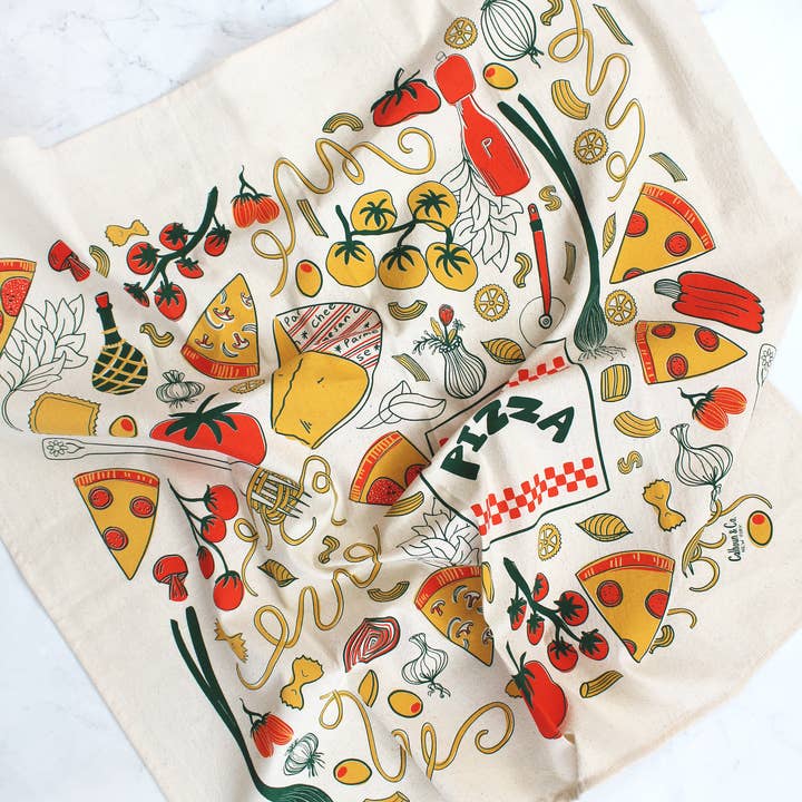 Italian for Dinner Screen Printed Tea Towel and other Purchase Wholesale calamite frigo. Free Returns & Net 60 Terms on Faire trending on Faire.