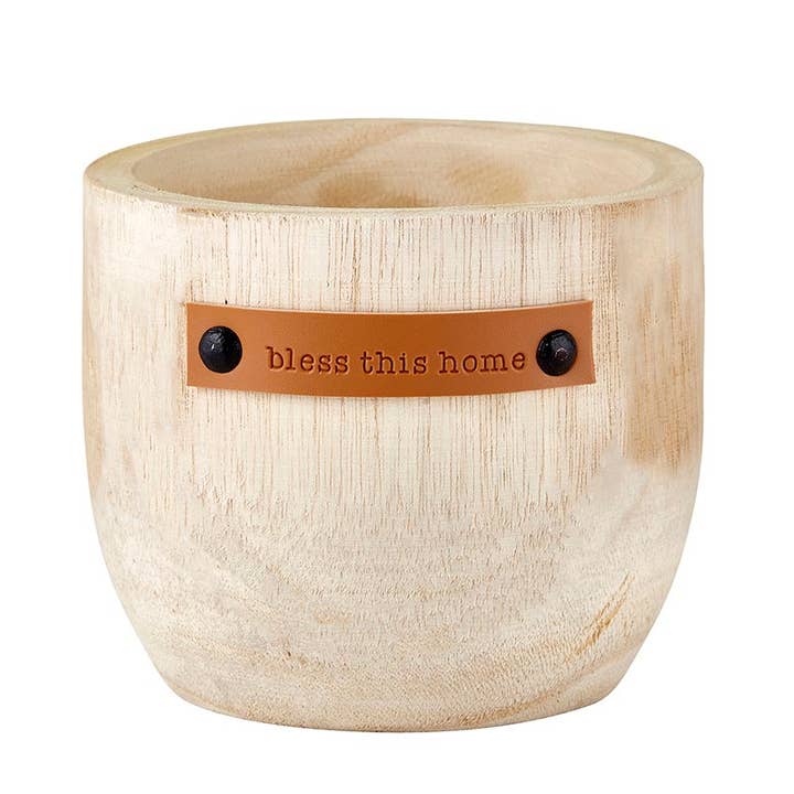 Faithworks by Creative Brands - Wholesale Plant Pot - Wood Planter - Bless this Home