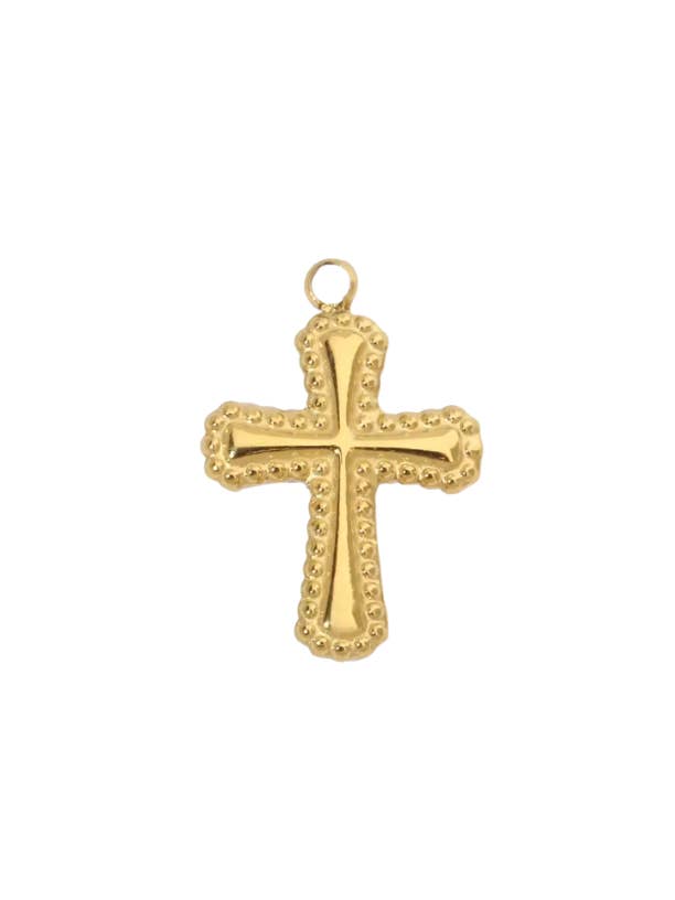 Kreuz Charm Gold für den Großhandel von Coco Luna Collection