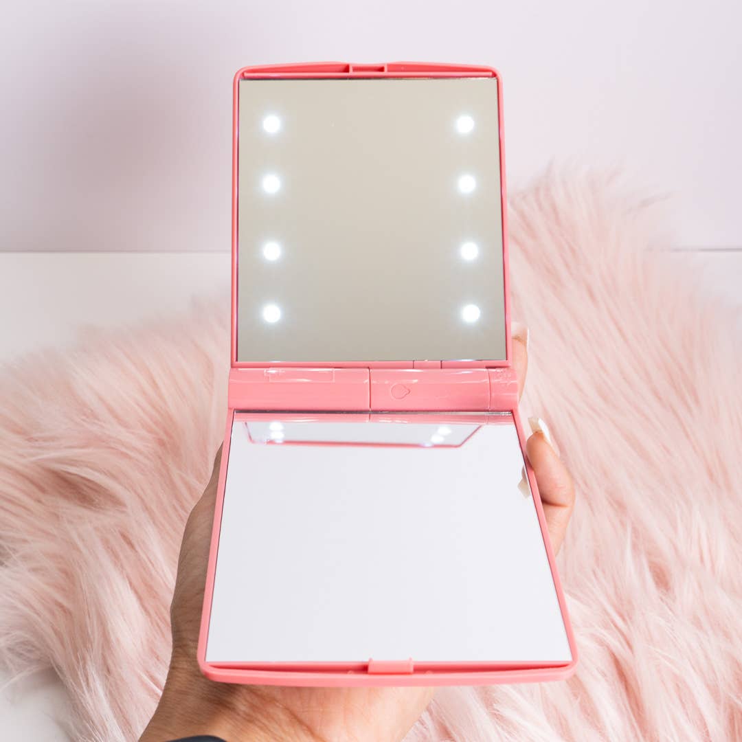 GenovieMD - Vente Miroirs de poche - Miroir LED compact, votre sac à main portable essentiel pour le maquillage 3