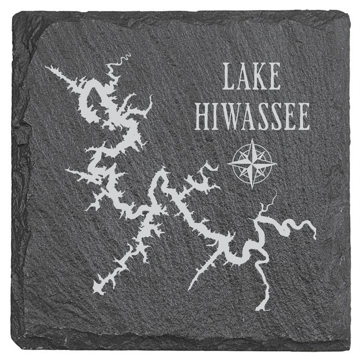 Adirondack Etching LLC - Wholesale Coasters - Make my Lake 4" Square Slate Coaster1