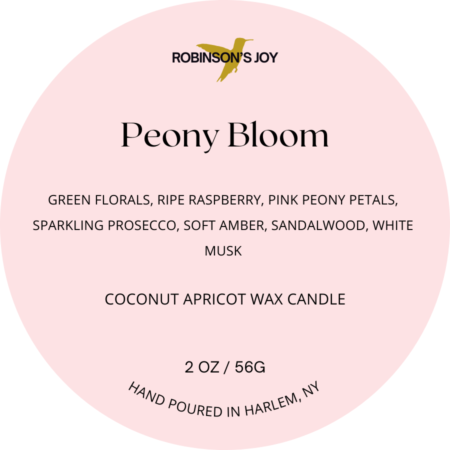 ROBINSON'S JOY - Wholesale Travel Candles - Peony Blossom 2oz Travel Candle - Spring 20262