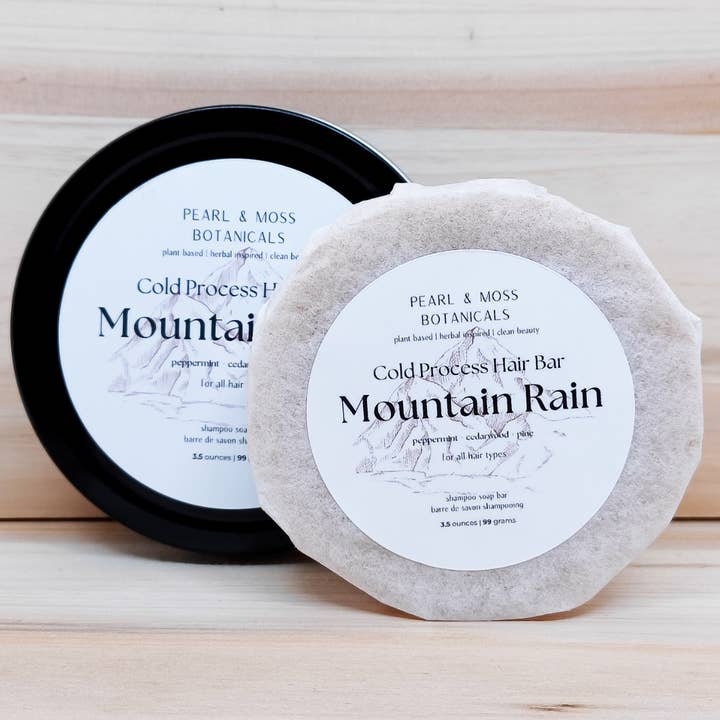 Cold Process Hair Bar - Mountain Rain for wholesale by Pearl & Moss Botanicals Inc.