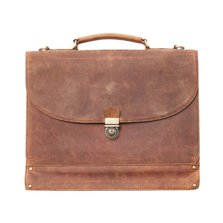 Borsa a tracolla / borsa per laptop Atlanta in pelle di bufalo per la vendita all'ingrosso da parte di fuhrhide