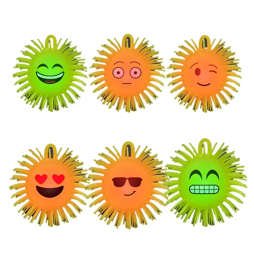 Blinkee.com, LLC - Venta al por mayor Juguete blando - Niños y bebés - Paquete de 12 bolas esponjosas con diseño de emojis que cambian de color2