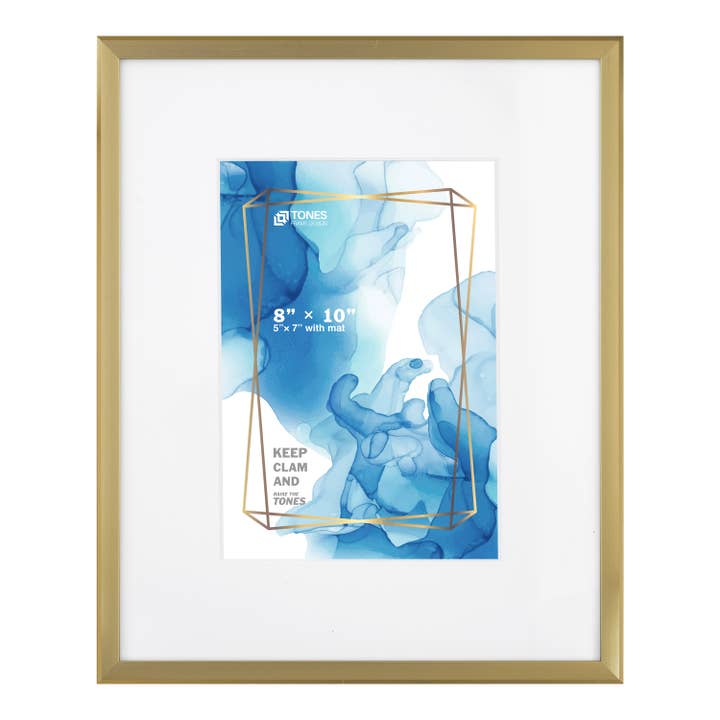 LivingTaste Home Inc - Wholesale Picture frame - 8x10 Aluminum Matted Picture Frame-2PK8