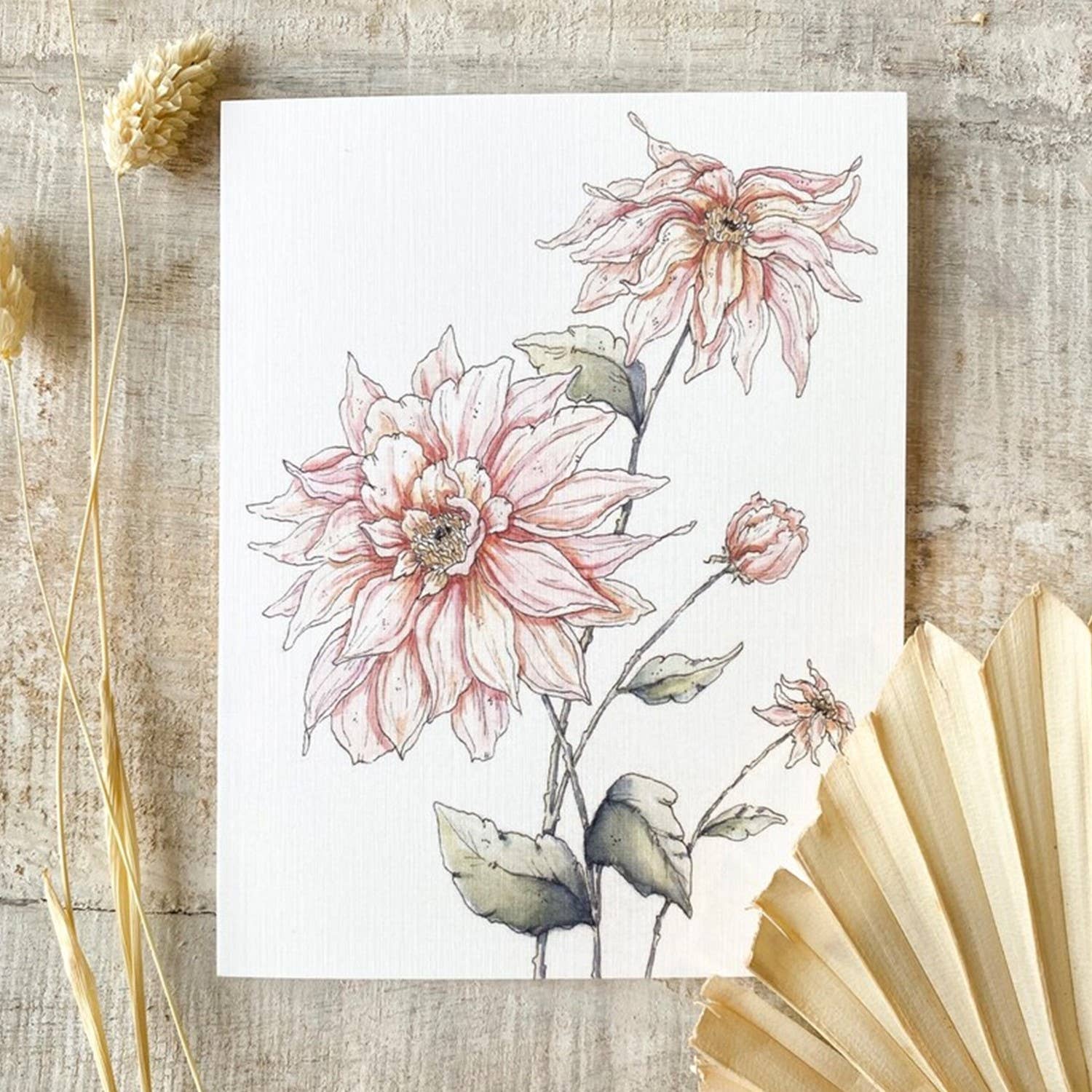 Lil & E - Wholesale Stationery/Notecard Set - Birds and Blooms Card Set of 50