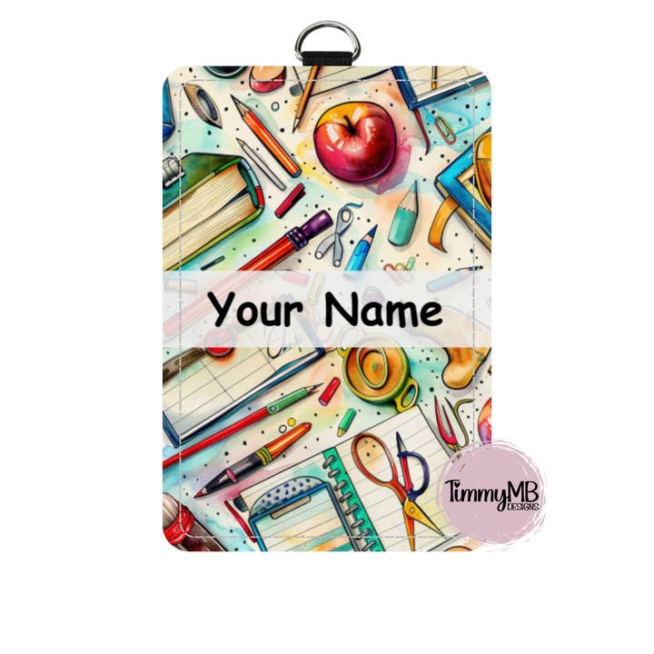 Schoolbenodigdheden: Retro - Aangepaste ID-badgehouder voor wholesale door TimmyMB Designs