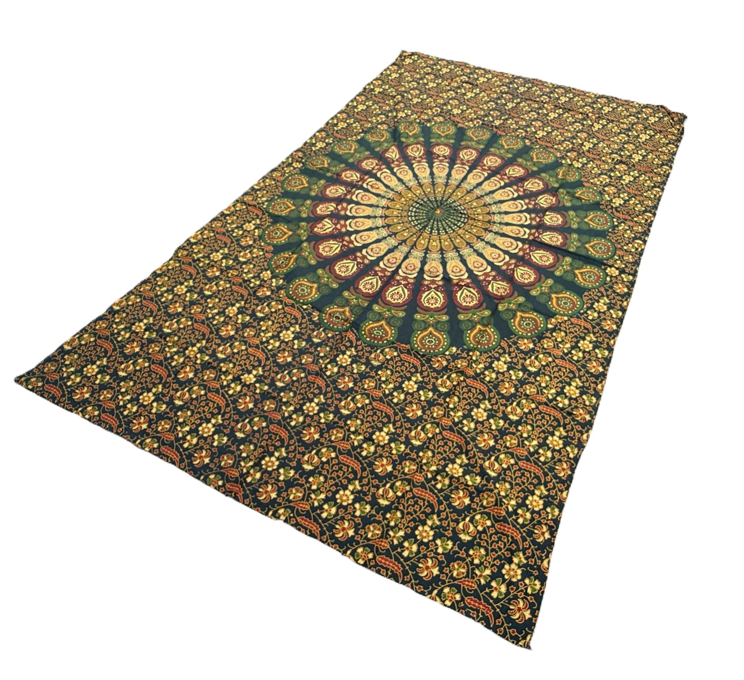 Lungta Imports - Wholesale Tapestry/Textile - Lotus Mandala Tapestry Wall Decor Beach Throw 80”X50”5