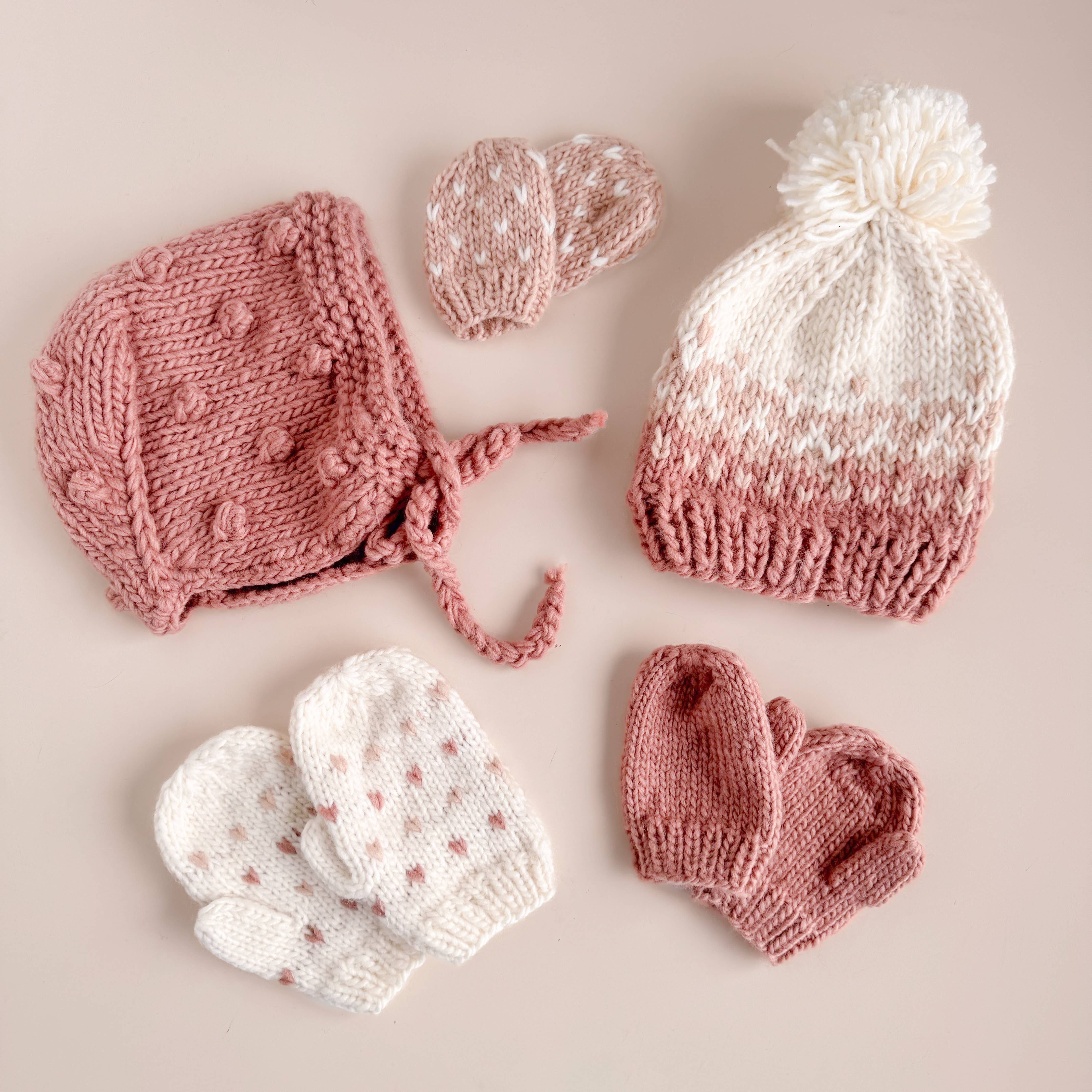 The Blueberry Hill - Vente Moufles – enfant - Gants pour enfants Sawyer Mittens Rose Bébé Saint-Valentin Fête1