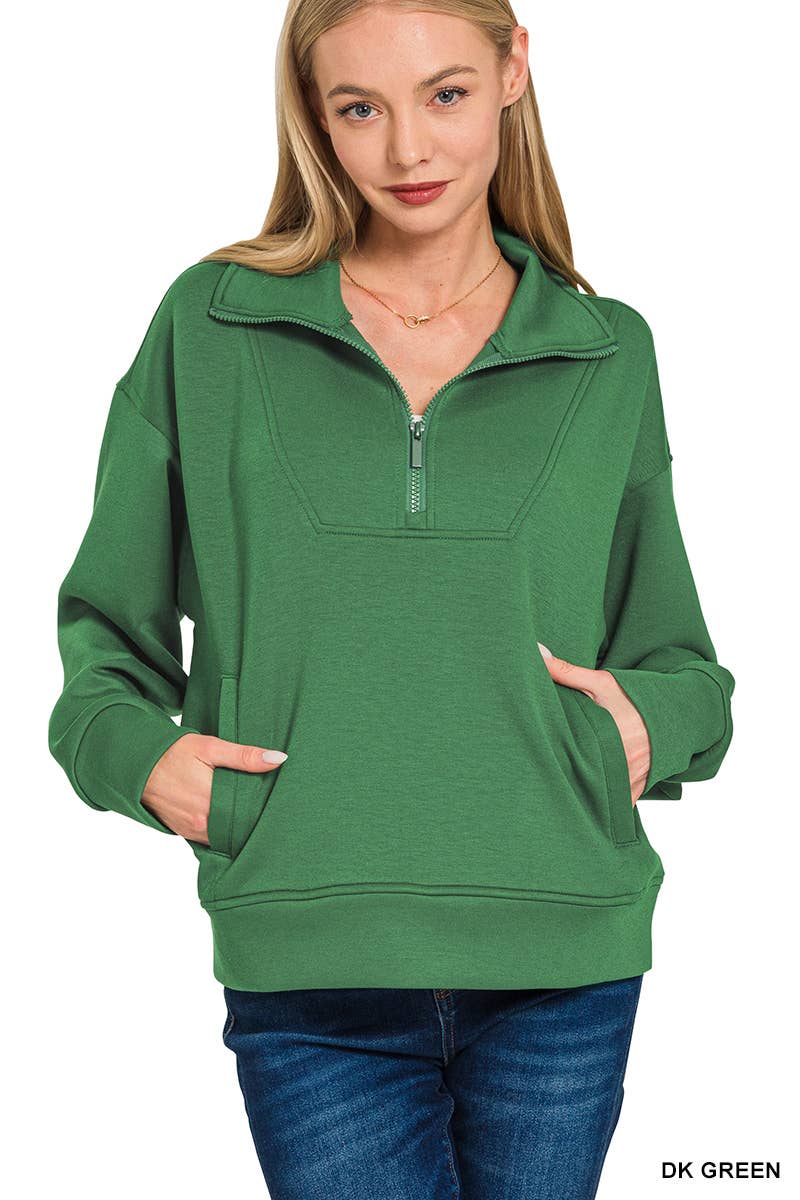 Vanilla Monkey - Wholesale Sweatshirt - Women's - Scuba Half Zip Pullover2