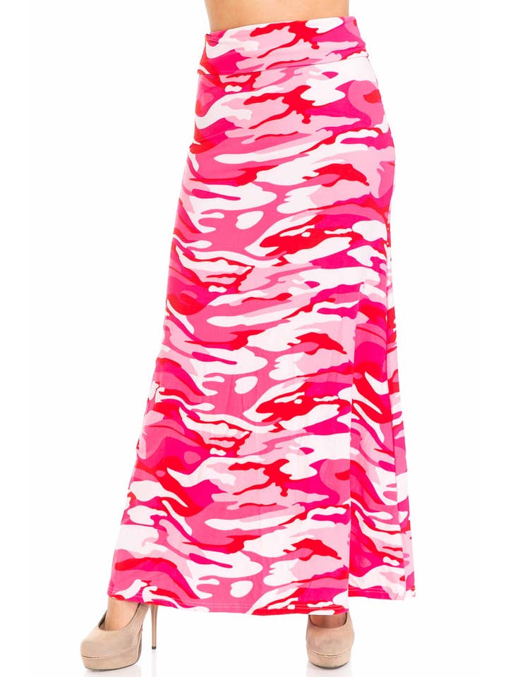 USA Fashion - Venta al por mayor Falda - Mujer - Falda larga de camuflaje suave como la mantequilla, 5 colores2