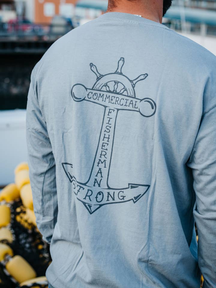 Commercial Fisherman Strong Anchor Tee Kodiak, Alaska for wholesale by The Knotty Crew