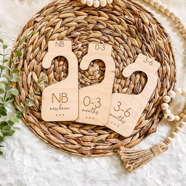 Claire and Bella - Wholesale Door Sign - Kids & Baby - Nursery Closet Dividers - Neutral