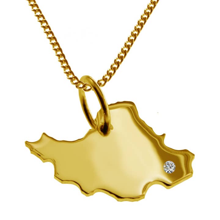 50cm necklace+Iran pendant with a diamond for wholesale by S.W.w. Schmuckwaren GmbH